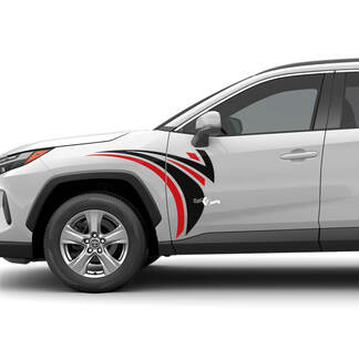 Side Front Tribal Graphics Sticker Kit fits Toyota RAV4 vinyl decal
