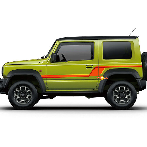 Vintage Retro Streifen Seiten Türen Aufkleber Sticker Grafiken 2 Für Suzuki JIMNY Sierra