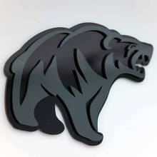 Angry Grizzly Bear 3D Fender Badge Emblem _3