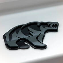 Angry Grizzly Bear 3D Fender Badge Emblem _6