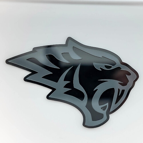 Helltiger Tiger Head 3D Fender Badge Emblem