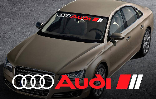 Audi Logo Windshield Banner Vinyl Decal Sticker