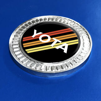 3D Badge Toyota Yota Vintage TRD Retro Heritage Racing Stripes Metal Aluminum Emblem
