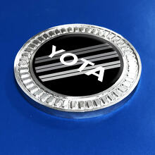 3D Badge Toyota Yota Grey and Red TRD Retro Heritage Racing Stripes Metal Aluminum Emblem
 2