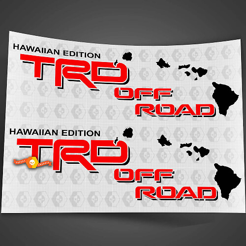Hawaiian Edition TRD Off Road Bedside Vinyl Decal Kit for Toyota Trucks
