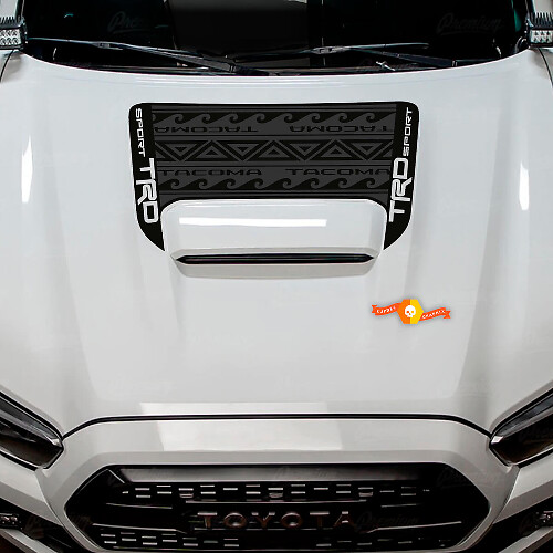 TRD-Style Polynesian Hood Scoop Vinyl Decal for Toyota Tacoma 2016-2024