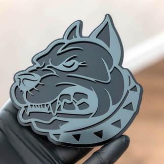Pitbull 3D Badge Fender Badges Emblem
