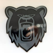 Angry Grizzly Bear Custom 3D Badge Fender Badges Emblem 2
 4