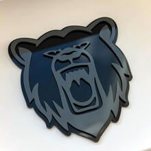 Angry Grizzly Bear Custom 3D Badge Fender Badges Emblem 2
 5