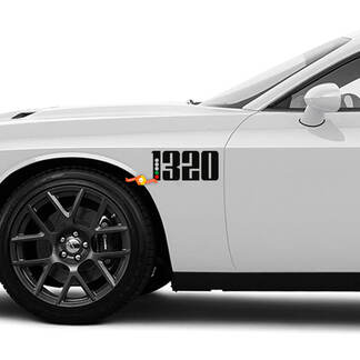 Side Bed Fender 1320 Drag Race LIGHT XMAS Tree Vinyl Decal Stickers Kit for Dodge Challenger R/T Scat Pack 1320
