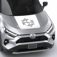 Koi fish RAV4 Hood Vinyl Decal Graphic Sticker fit to Toyota RAV4
 2