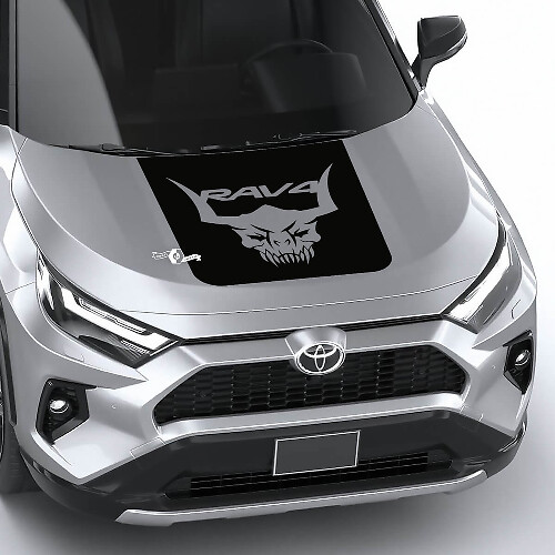 Horned Skull Hood Vinyl Decal Sticker for Toyota RAV4