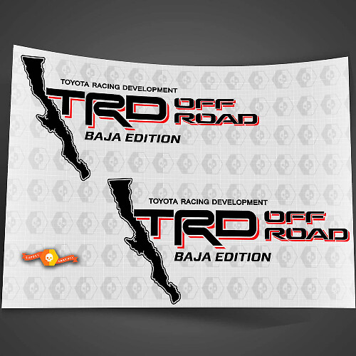 TRD Off Road Baja Edition Decal Sticker For Toyota Tacoma Tundra