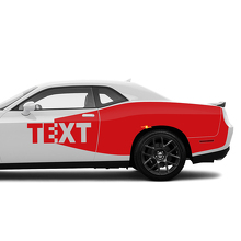 Custom Text Blackout Style Side Vinyl Decal Set for Dodge Challenger_2