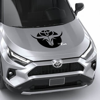 Bull Horns Toyota RAV4 Hood Vinyl Decal Graphic Sticker fit to Toyota RAV4
 1