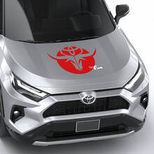 Bull Horns Toyota RAV4 Hood Vinyl Decal Graphic Sticker fit to Toyota RAV4
 3