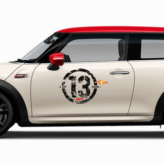 Pair of Side Doors decals 1 of 2000 MINI John Cooper Works GP Style Sticker
