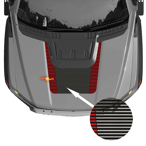 Hood Graphics 2024 Ford F150 Raptor R Vinyl Sticker Decal
