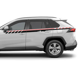 Toyota RAV4 Side upper stripes Vinyl Decal Graphic Sticker fit to Toyota RAV4
 1