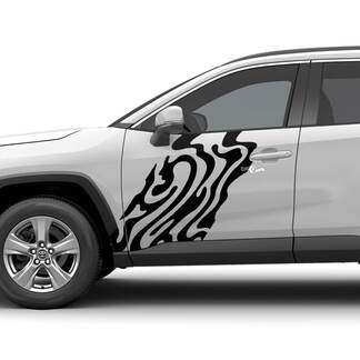 Side Abstract Vinyl Decal Graphic Sticker fit to Toyota RAV4
 1