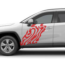 Side Abstract Vinyl Decal Graphic Sticker fit to Toyota RAV4
 2