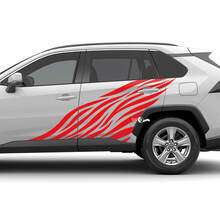 Side flame Graphic Vinyl Decal Graphic Sticker fit to Toyota RAV4
 2