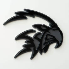 Custom 3D Badge Trackhawk Hellhawk Black vs Grey logo Fender Badges Emblem
 4