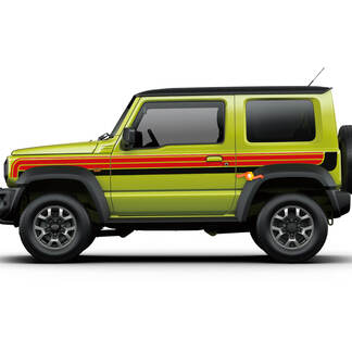 2X Suzuki JIMNY Two Colors Stripes Side Doors Decal Sticker Graphics
 1