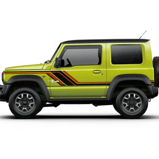 Suzuki JIMNY Side Vintage Stripes Doors Front Fender decal sticker graphics 2 Colors
 1