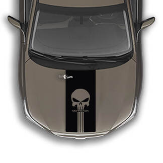 Hood Stripe Punisher Vinyl Decal Graphics Sticker fit to Subaru Outback 2
