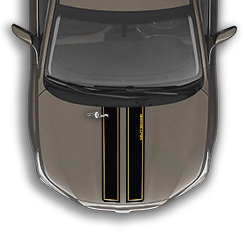 Hood Stripe Mountains Vinyl Decal Graphics Sticker fit to Suba Outback
