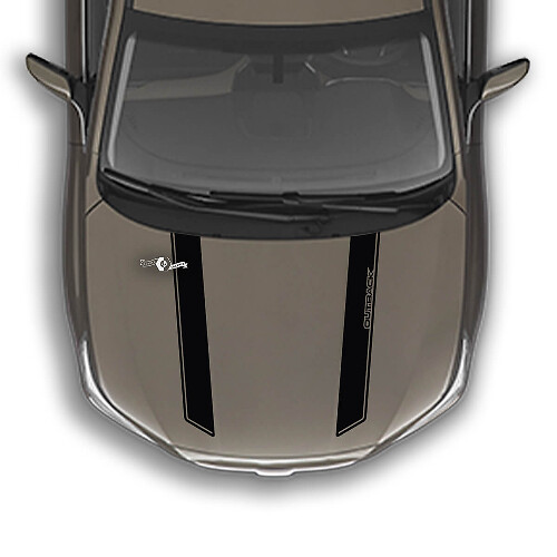 Hood Two Stripes Pin stripe Vinyl Decal Graphics Sticker fit to Suba Outback
