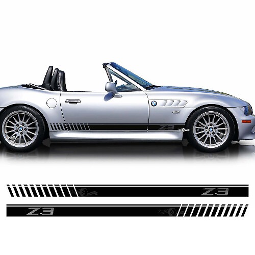 Z3 Logo Side Door Strobe Stripes Vinyl Decals Pair for BMW Z3