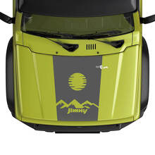 Suzuki JIMNY Hood Mountains Sun Map Logo decal sticker graphics
 2