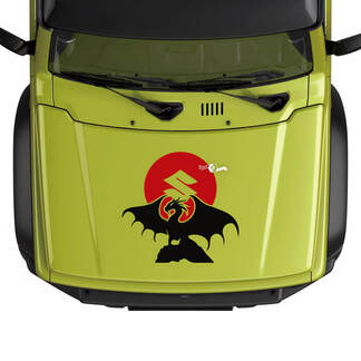 Suzuki JIMNY Hood Dragon on Sun Logo decal sticker graphics
 1