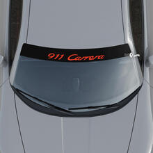 Porsche 911 Carrera Logo Windshield with Background Stripes Kit Decal Sticker
 2