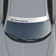 Porsche Carrera Logo Windshield with Background Stripes Kit Decal Sticker
 3