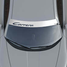 Porsche Carrera Logo Windshield with Background Stripes Kit Decal Sticker
 3