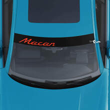 Porsche Macan Logo Windscreen with Background Stripes Kit Decal Sticker
 2
