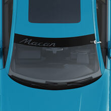 Porsche Macan Logo Windscreen with Background Stripes Kit Decal Sticker
 3