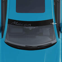 Porsche Macan Logo Windscreen with Background Stripes Kit Decal Sticker
 3