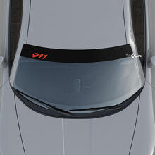 Porsche 911 Windshield with Background Stripes Kit Decal Sticker
 3