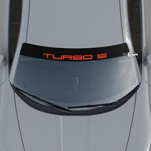 Porsche Turbo S Logo Windshield with Background Stripes Kit Decal Sticker
 2