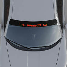 Turbo S Lettering Logo Windscreen with Background Stripes Kit Decal Sticker 2 For Porsche Turbo S 2