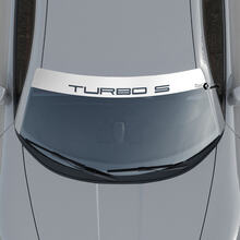 Porsche Turbo S Logo Windshield with Background Stripes Kit Decal Sticker
 3