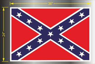 General lee flags of the confederate states of America 24inch x 36inch vinyl decal sticker
