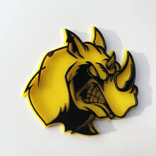 Custom 3D Badge Rhino Angry logo Fender Badges Emblem
 3