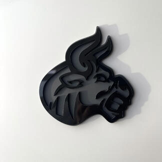 Custom 3D Badge Bull Angry logo Fender Badges Emblem
 1