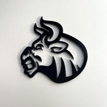 Custom 3D Badge Bull Angry logo Wing Badges Emblem 2 2
