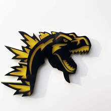 Custom 3D Badge Godzilla Angry logo Fender Badges Emblem
 2